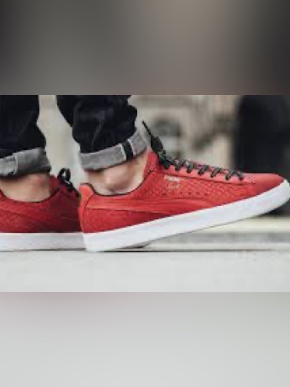 Classic and Fun Puma Clyde Red   Suede Suede Sneakers - US 8.5 -